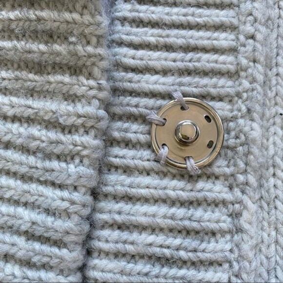 Urban Outfitters Kimchi Blue Oversized Sweater Coat Heather Grey Size M - Picture 6 of 9